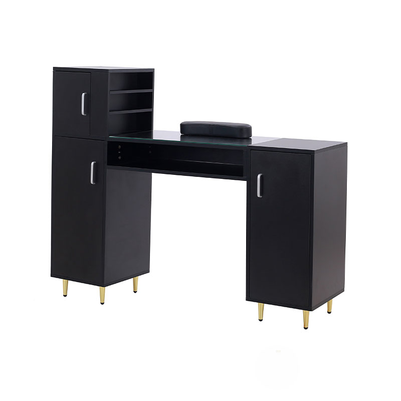 HZ2024BK / HZ2024W Maniküretisch mit Glasplatte und Nageltechnik-Schreibtisch