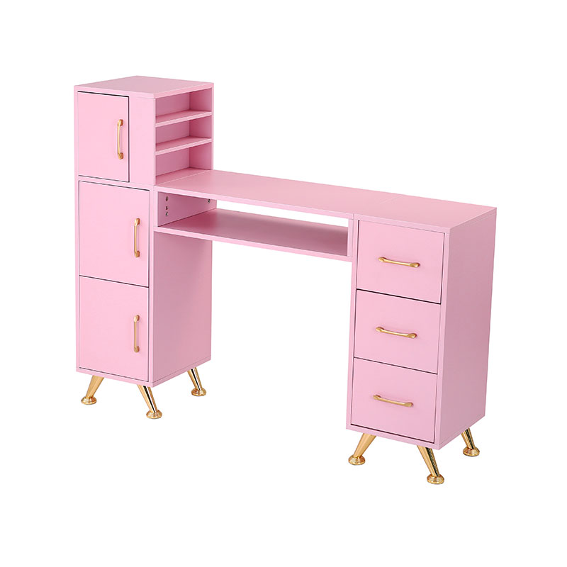 HZ2024BP Maniküretisch-Nagelschreibtisch für Nageltechniker mit Glasplatte und Handballenauflage