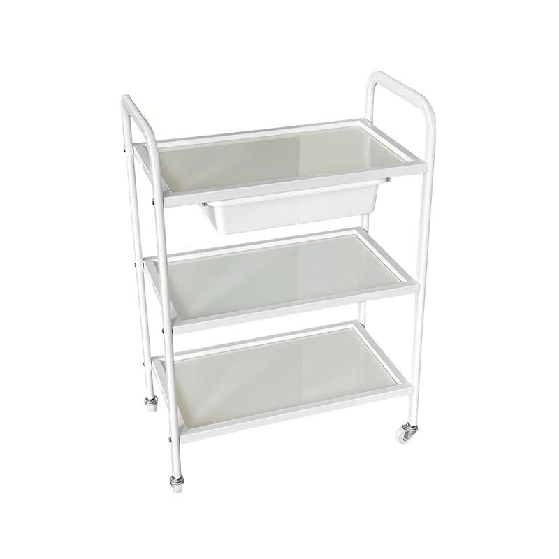 HZ2002BZ / HZ2002Z Rollwagen für den Salon, Glastablett und Metallrahmen