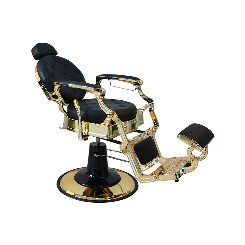 HZ8799AGD Schwarz vergoldeter Vintage-Friseurstuhl