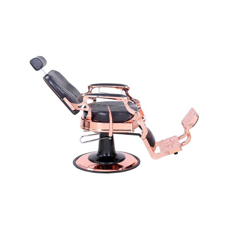 HZ87127 Schwerlast-Friseurstuhl im Vintage-Stil mit hydraulischer Rückenlehne und quadratischer Twill-Rückenlehne