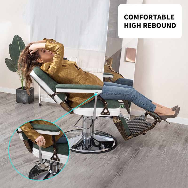 HZ8753BK / HZ8753GR / HZ8753RD Schwarzer Vintage-Friseurstuhl von Lincoln