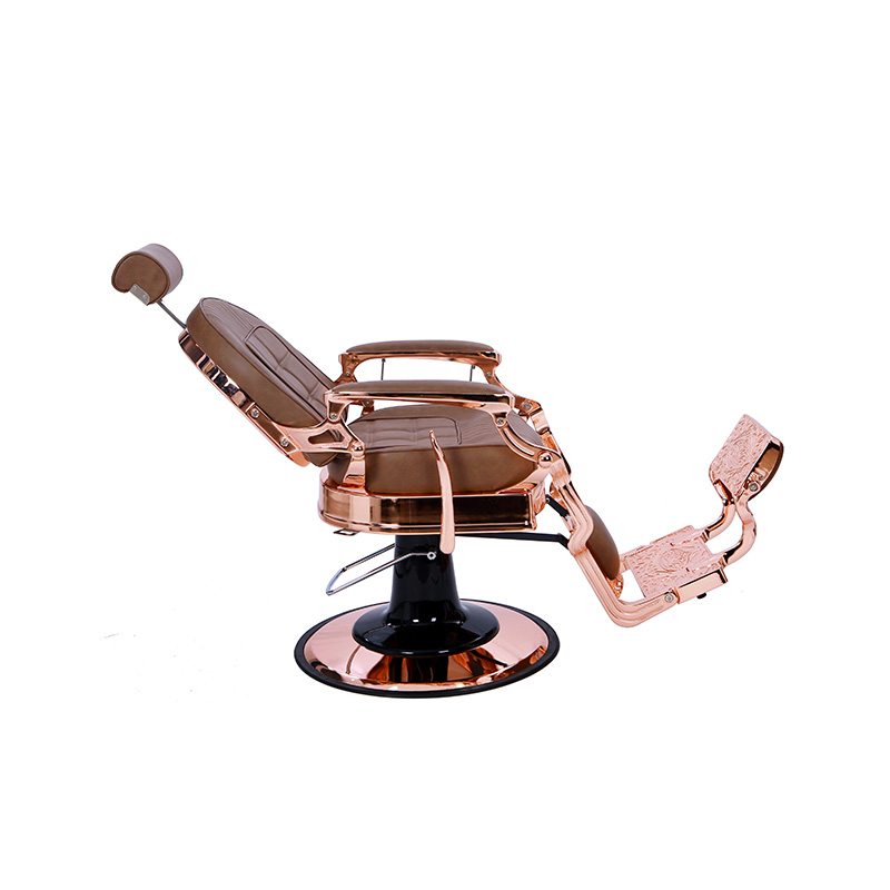 HZ87101BR Braun karierter Friseurstuhl mit Rückenlehne