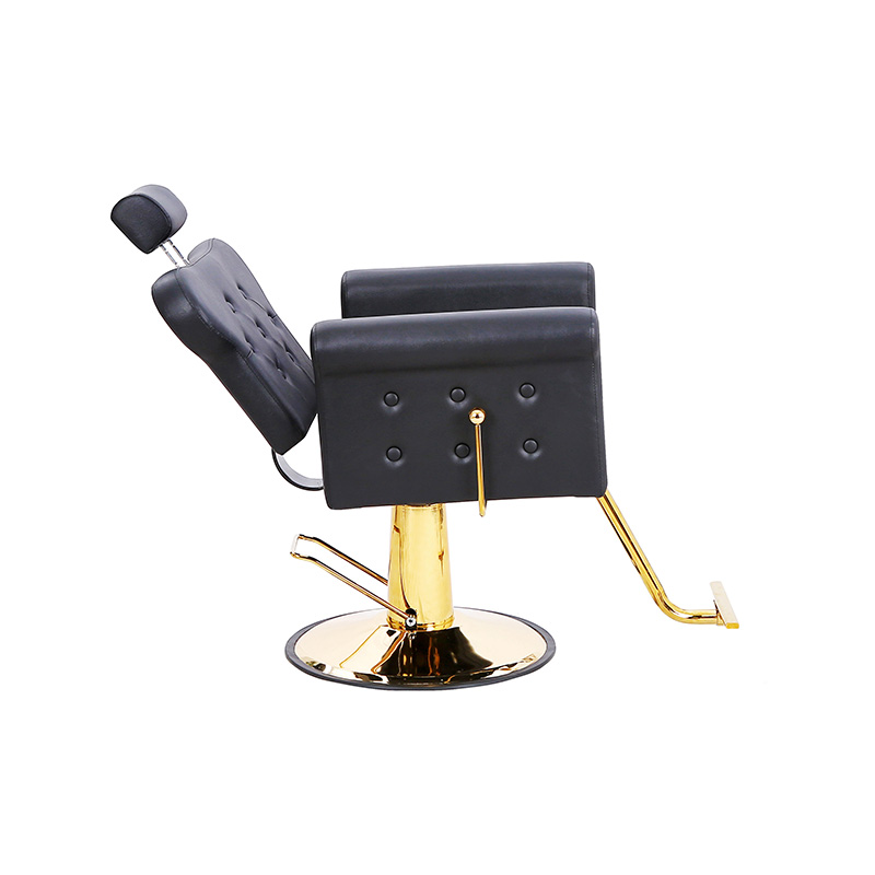 HZ88131B-GD / HZ88131B-GY / HZ88131B-LZ Allzweck-Salonstuhl mit verstellbarer Rückenlehne und getuftetem Knopf, Friseurstühle