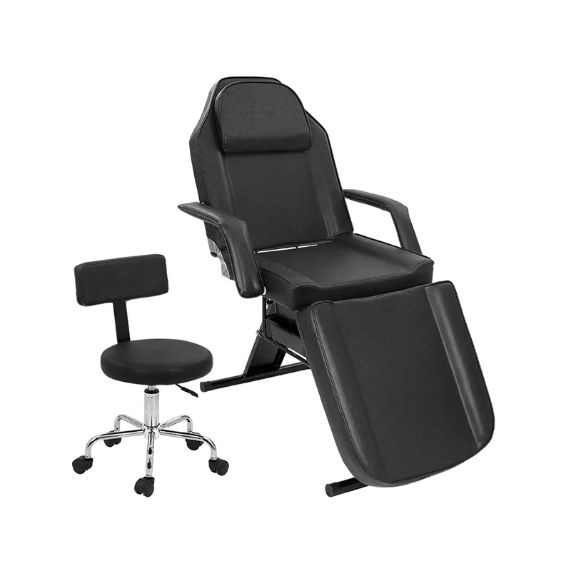 HZ009BKD / HZ009PKD / HZ009WD Massagesalon Tattoo-Stuhl, Kosmetikerbett mit Salonhocker