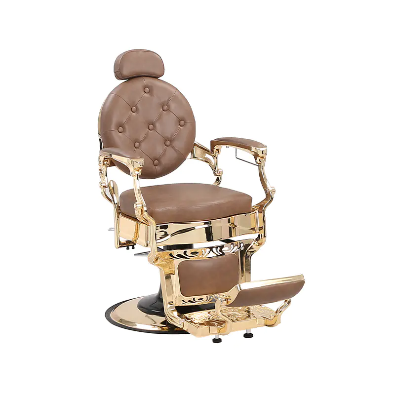 HZ8799B-K / HZ8799B-R / HZ8799G-R / HZ8799H-Z Friseurstuhl in Schwarz mit goldenem Rahmen