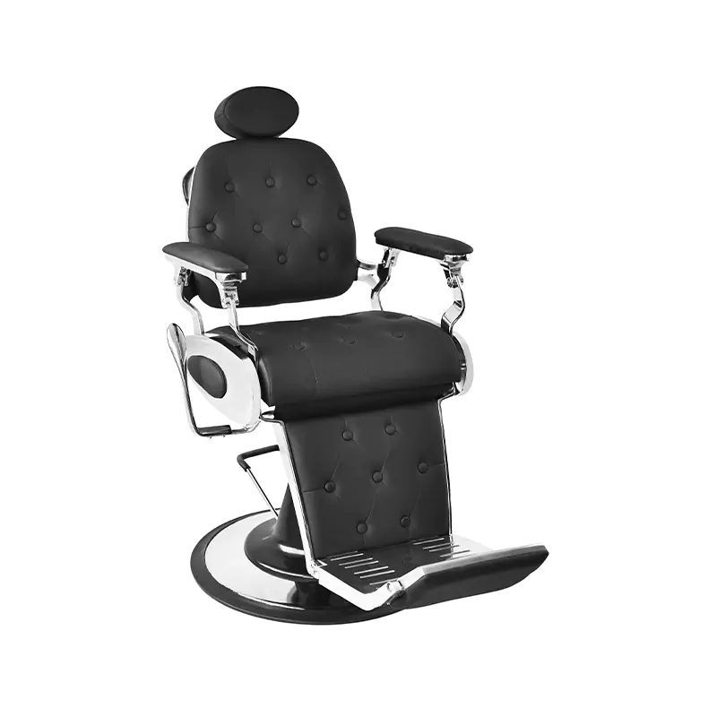 HZ8796BR / HZ8796BK / HZ8796Z Vintage-Barbershop-Friseurstuhl mit roter Schnalle und Rückenlehne