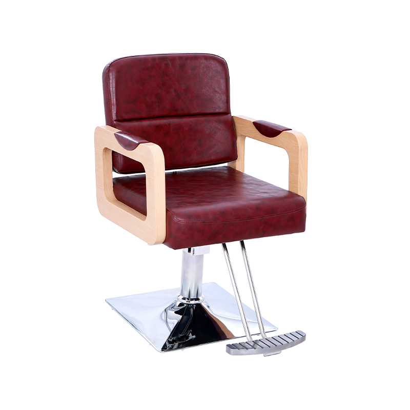 HZ87131 Salonstuhl mit Armlehnen aus lebendem Leder und Holz in Schweinefarbe