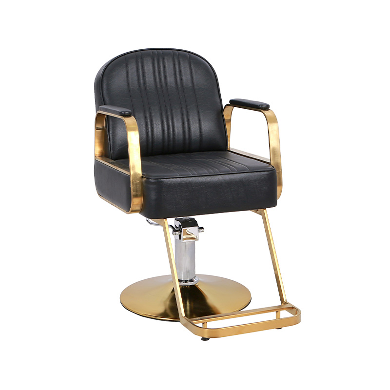 HZ88112GD Schwarz-goldene Liegestühle für Friseursalons
