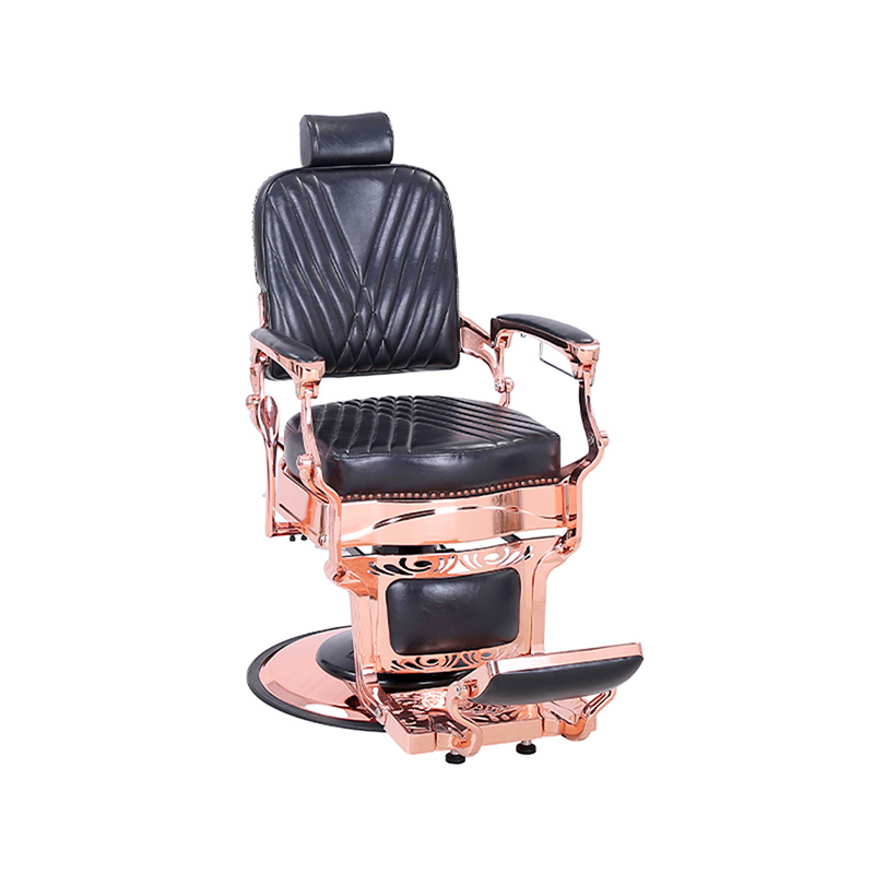 HZ87127 Schwerlast-Friseurstuhl im Vintage-Stil mit hydraulischer Rückenlehne und quadratischer Twill-Rückenlehne