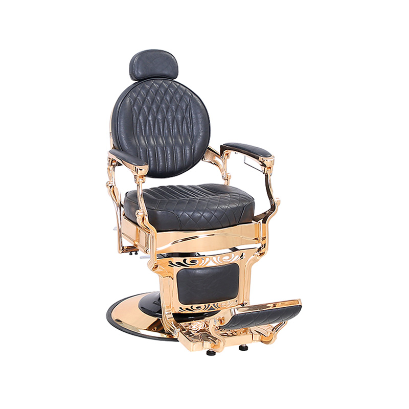 HZHZ8799E Schwarz karierter Retro-Friseurstuhl