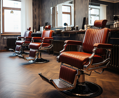 Styling-Spiegel und Schrank